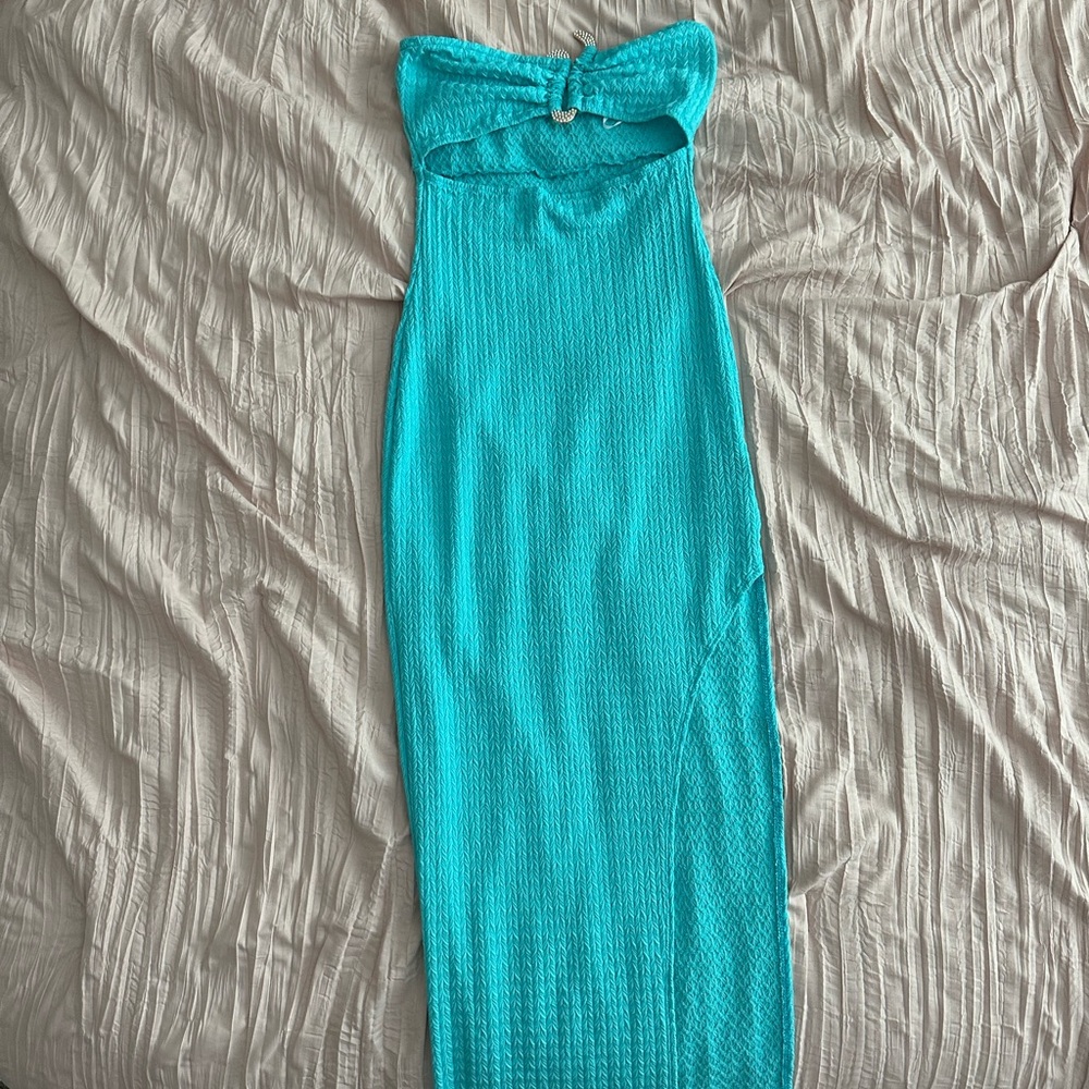 blue maxi dress